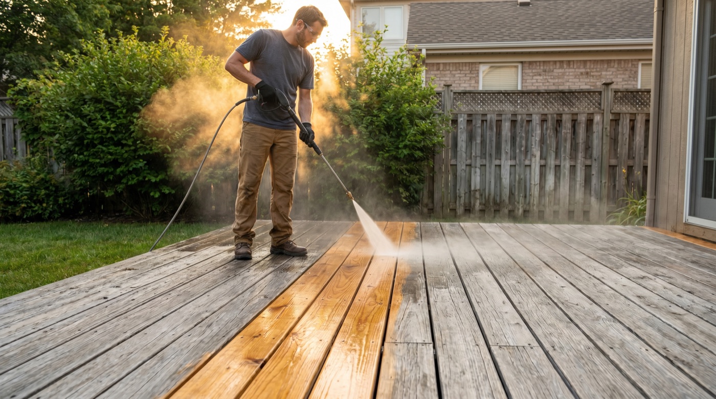 Deck washing