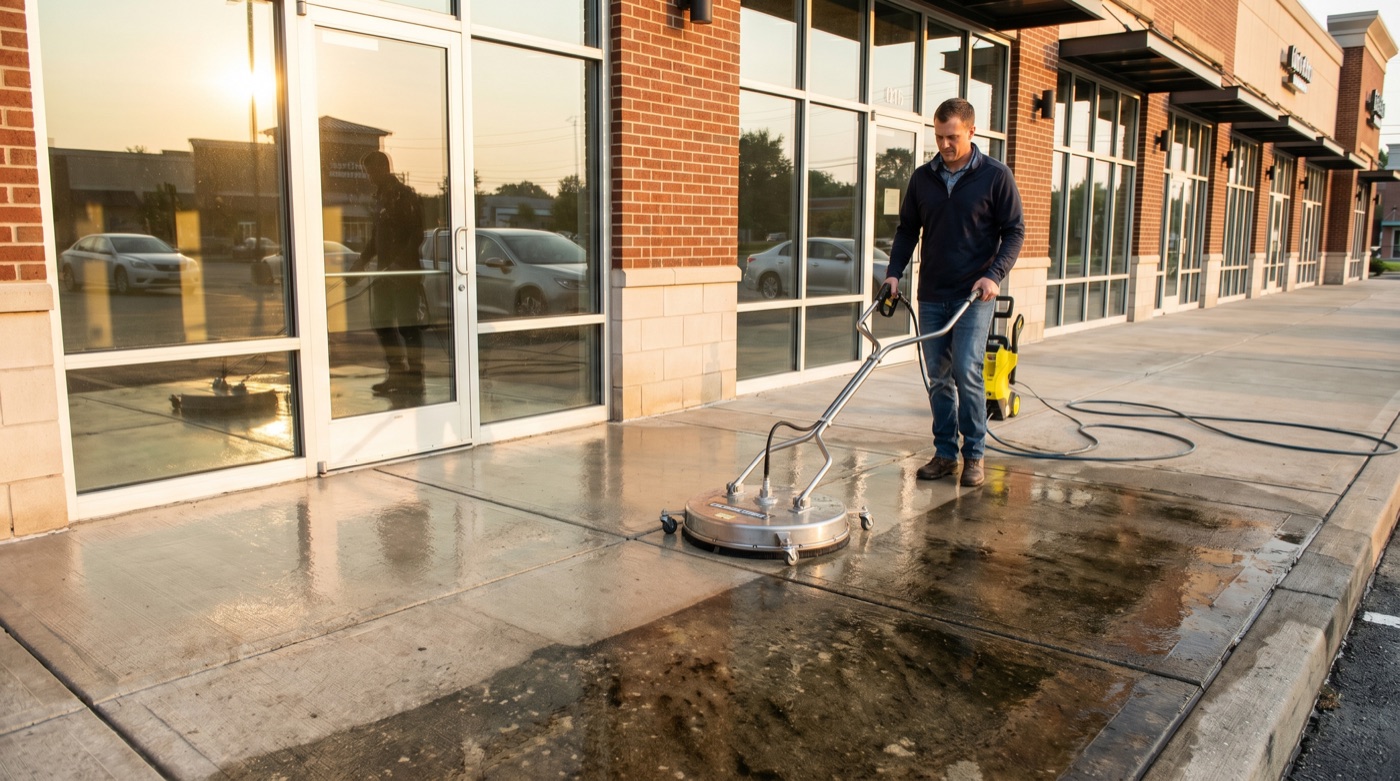Commercial pressure washing